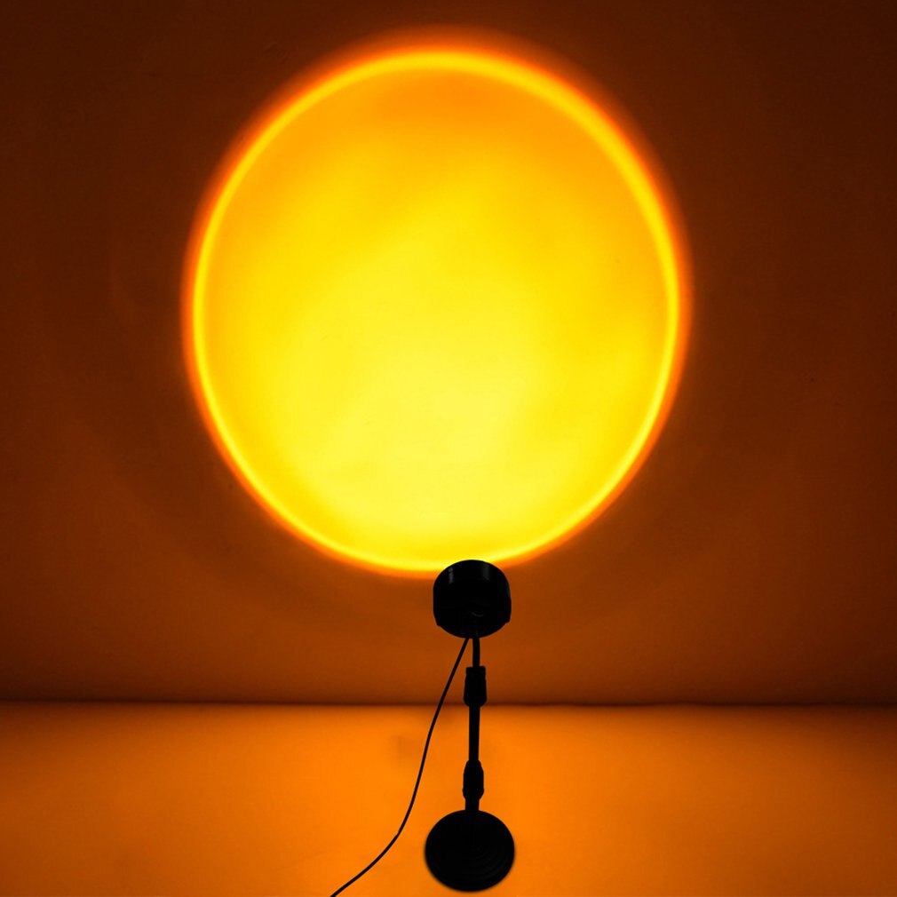 Zonsondergang Projectie Nachtverlichting Live-uitzending Achtergrond Als Galaxy Projector Sfeer Regenboog Lamp Slaapkamer Decoratie: Adjustable Sunset