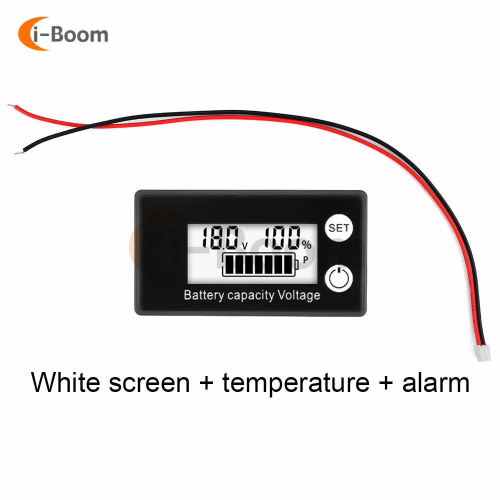 Blei Säure Lithium Batterie Kapazität Anzeige DC 8V-100V Li-Ion Lebensdauer Po4 Auto Motorrad Voltmeter Leistungs anzeige 12V 24V 48V 72V: Gelb