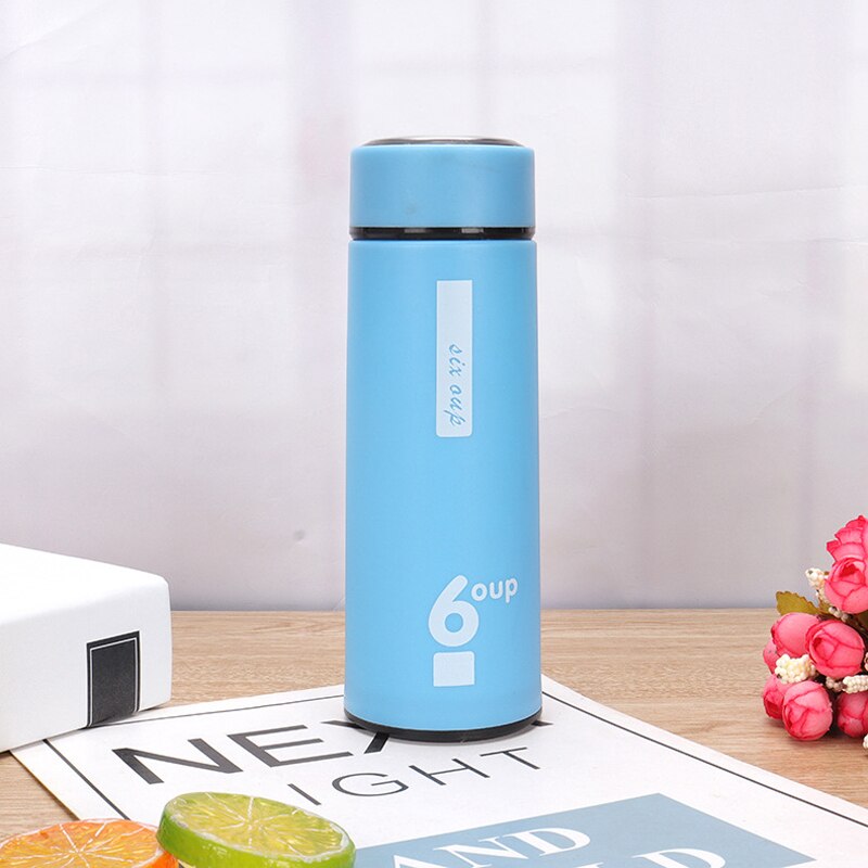 Oape 350ml 12oz isolasjon dobbeltlags reise lekkasjesikker virksomhet glass vann kopp farge plast skall vannflaske: Blå