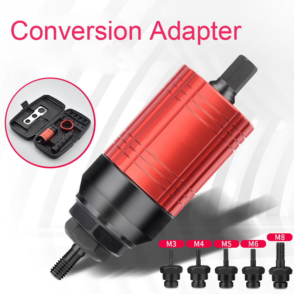 Detachable Manual Electric Rivet Nut Tool Conversion Hand Rivet Nut Set Electric Pneumatic Rivet Machine Quick Conversion Set