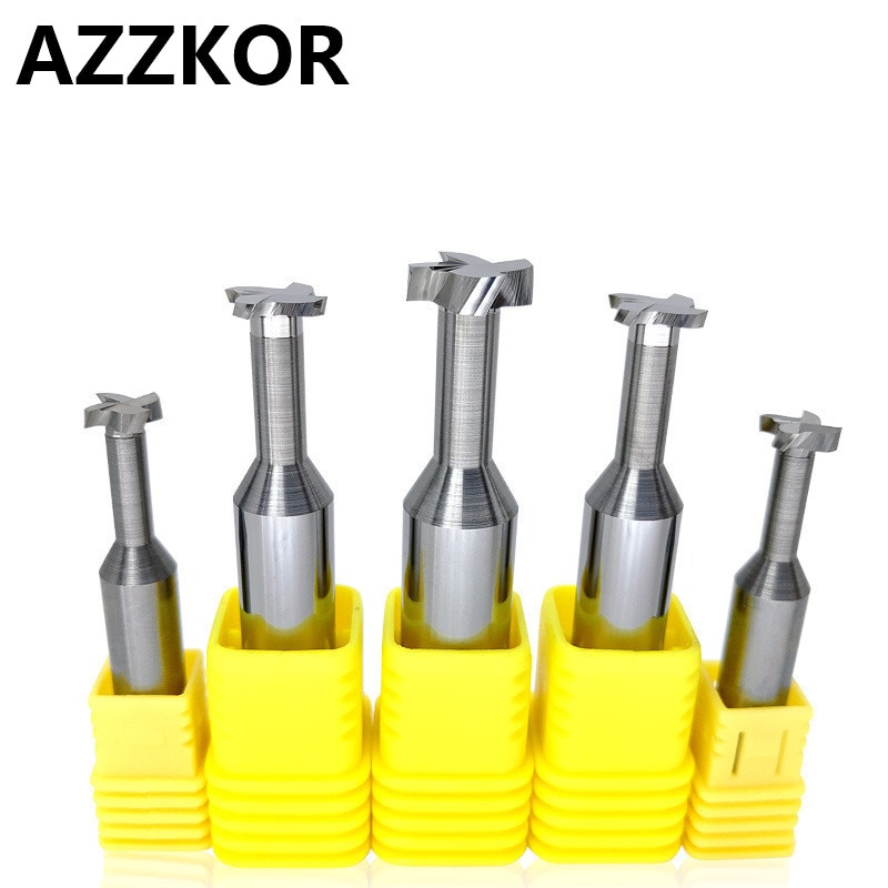 Tungsten steel Whole Alloy Milling Knife T Slot Milling Cutters Machining Hard Aluminum Copper Wood Special Groove Type Cutters