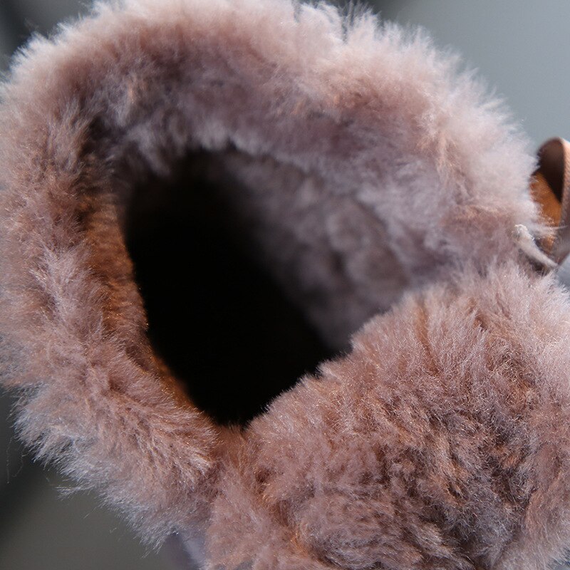Kinderschoenen sneeuwlaarzen unisex winter dikke pluche schoenen meisjes warme schoenen kinderen korte martin laarzen student  d838