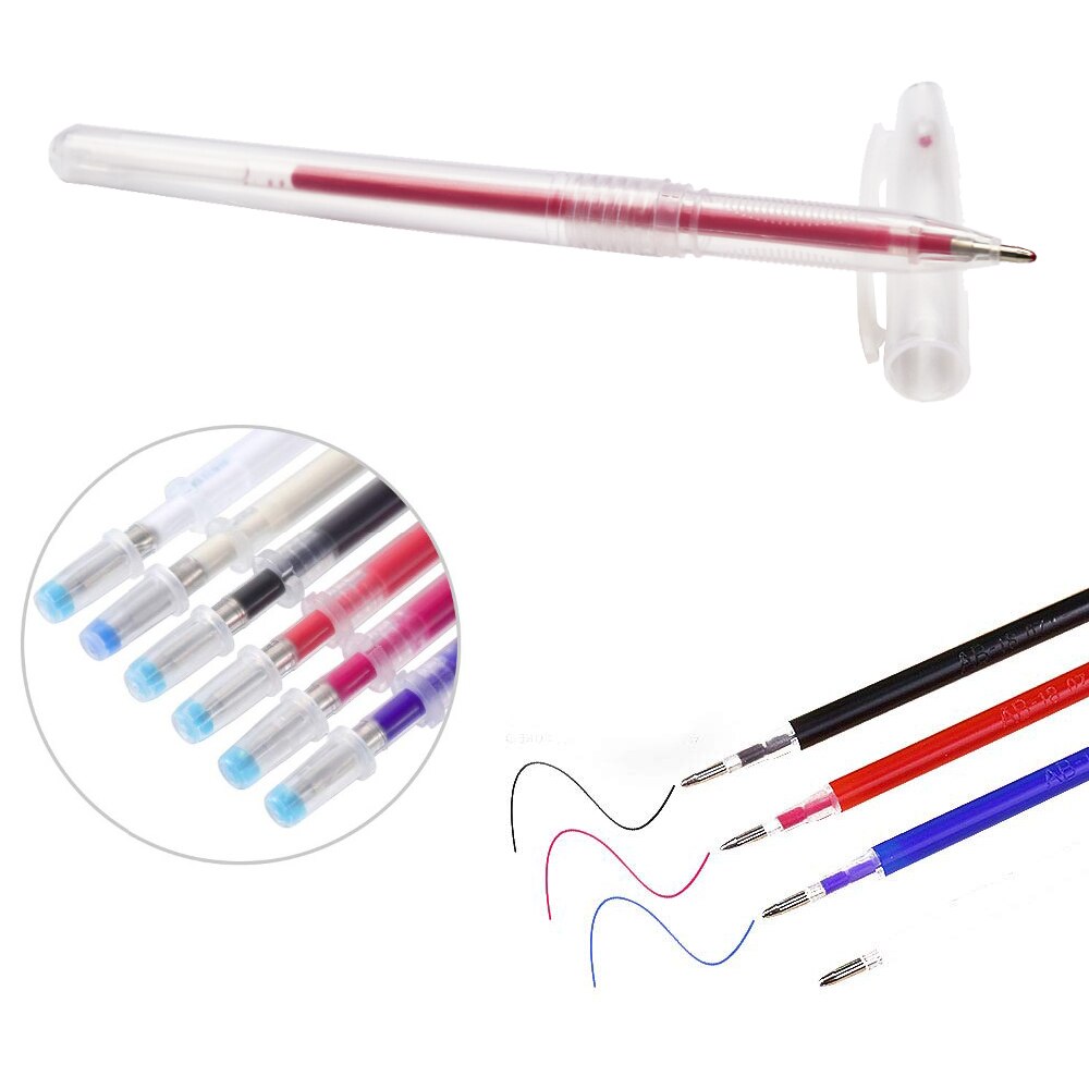 20pcs/Lot Heat Erasable Pen Refill High Temperature Disappearing Fabric Marker Pen For Clothing Leather Mark Sewing Tools