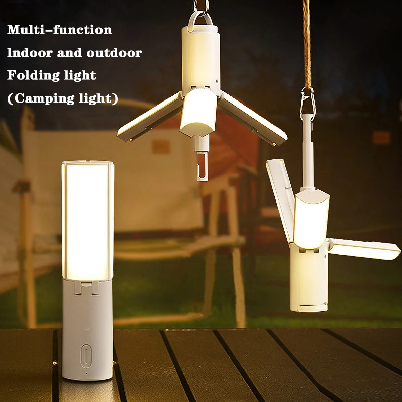 Falten Outdoor Camping Tragbare Wiederaufladbare Hohe Kapazität Notfall Lampe Taschenlampe Hängen Zelt Hängen Licht Laterne