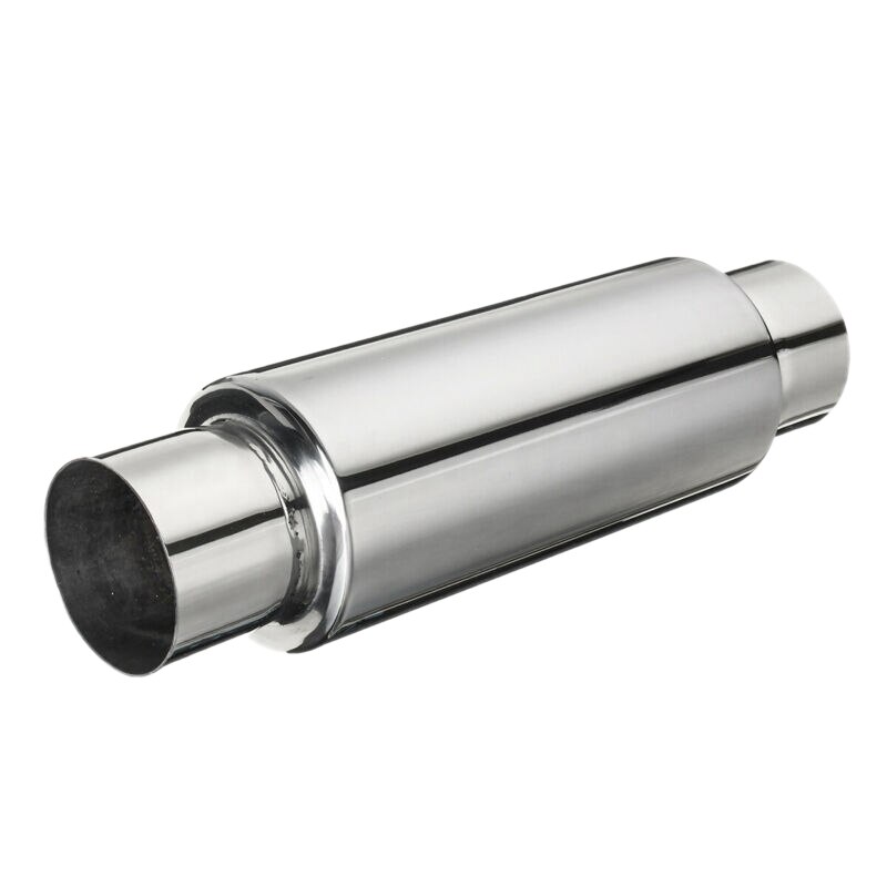 Car Exhaust Muffler 2.5 Inch Inlet Stainless Steel Universal Resonator 12 Inch Long Performance Muffler