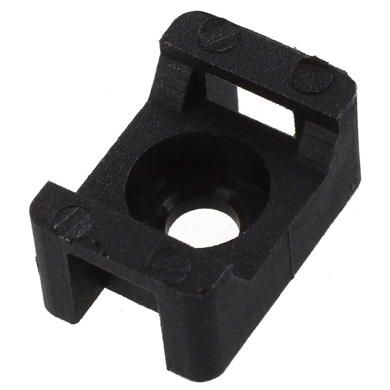 Preto 9mm cabo gravata montar sela tipo plástico fio pacote titular 100 pces