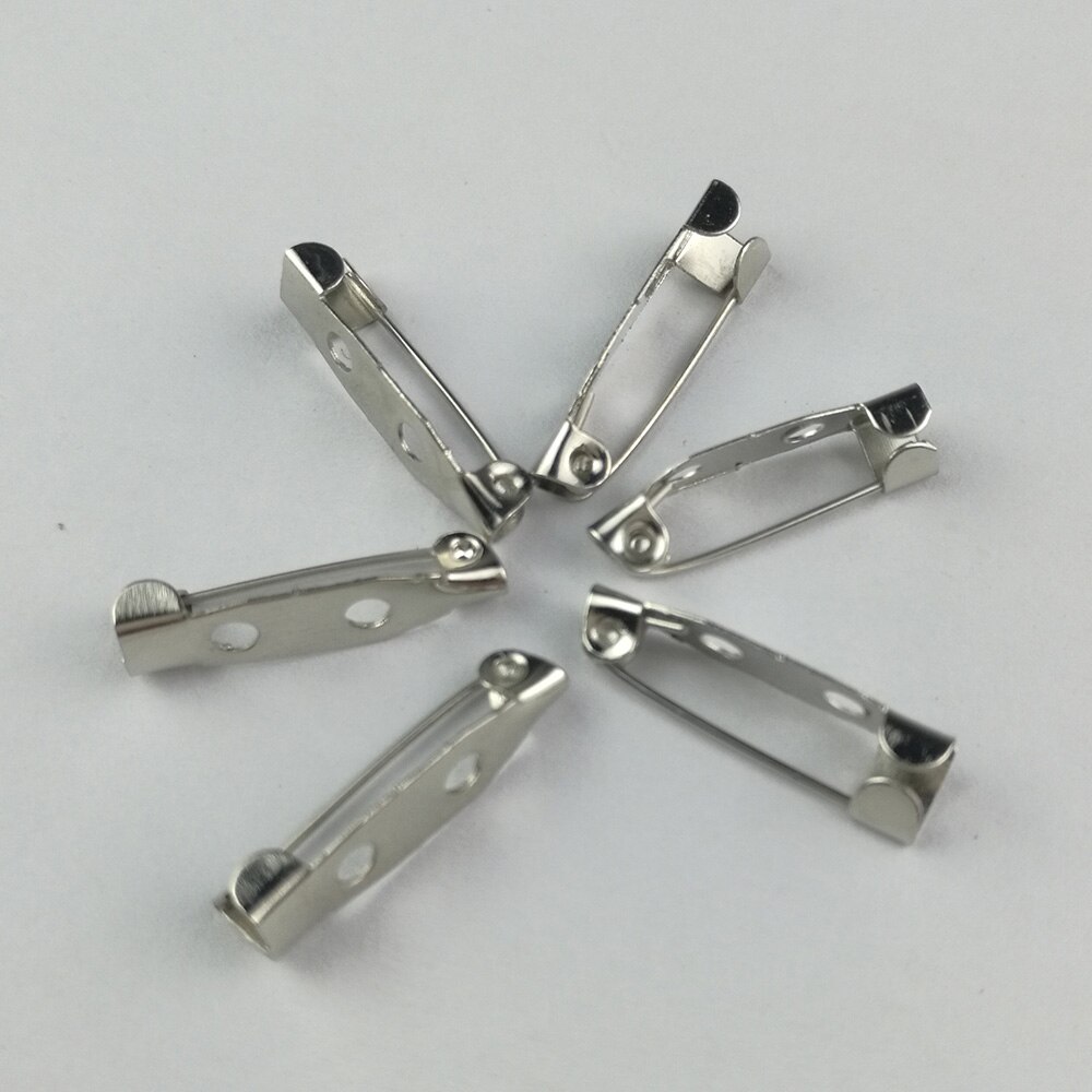 50 stks/zak Iron Tone Veiligheid Broche Terug Veiligheid Catch Bar Pins Sieraden Accessoires voor DIY Broches Maken 20/25 MM