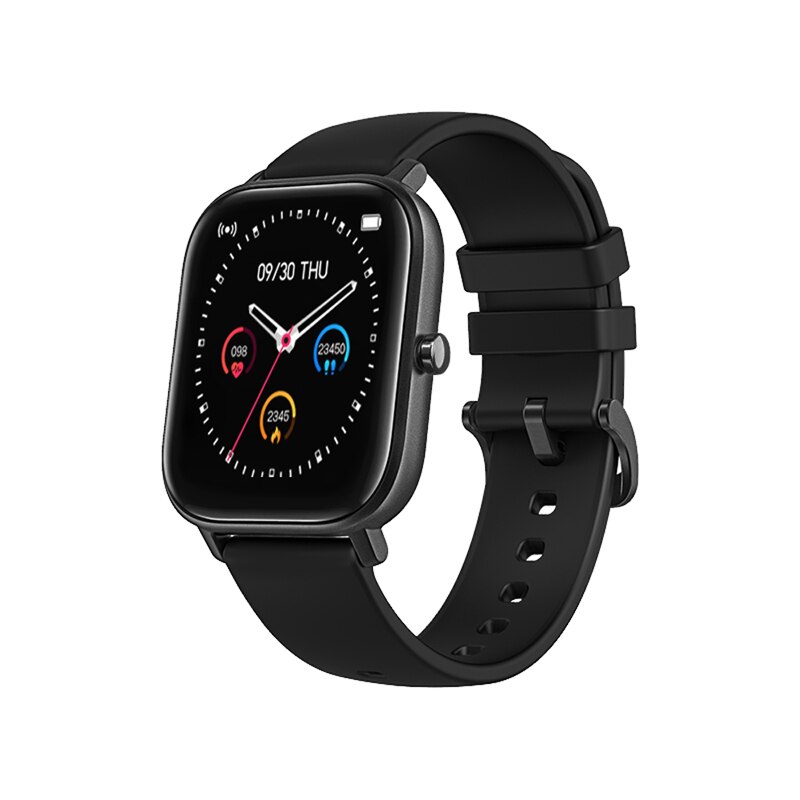 P8 Clever Uhr Männer Frauen Sport IP67 Wasserdichte Uhr Herz Bewertung Blutdruck Monitor Smartwatch für IOS Android: Schwarz