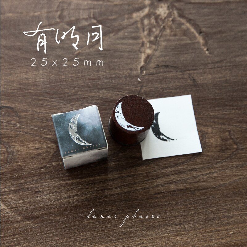 Vintage maanserie ins stijl decoratie stempel houten rubberen stempels voor scrapbooking briefpapier diy knutselen standaard stempel: G