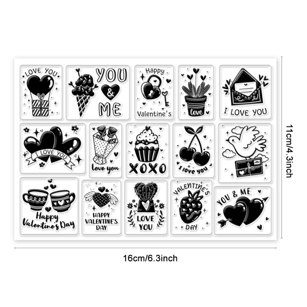 Black Cat Clear Stamps for DIY Scrapbooking Cat Border Silicone Stamp Seals Transparent Stamps for Cards Making Photo Album: Champagne