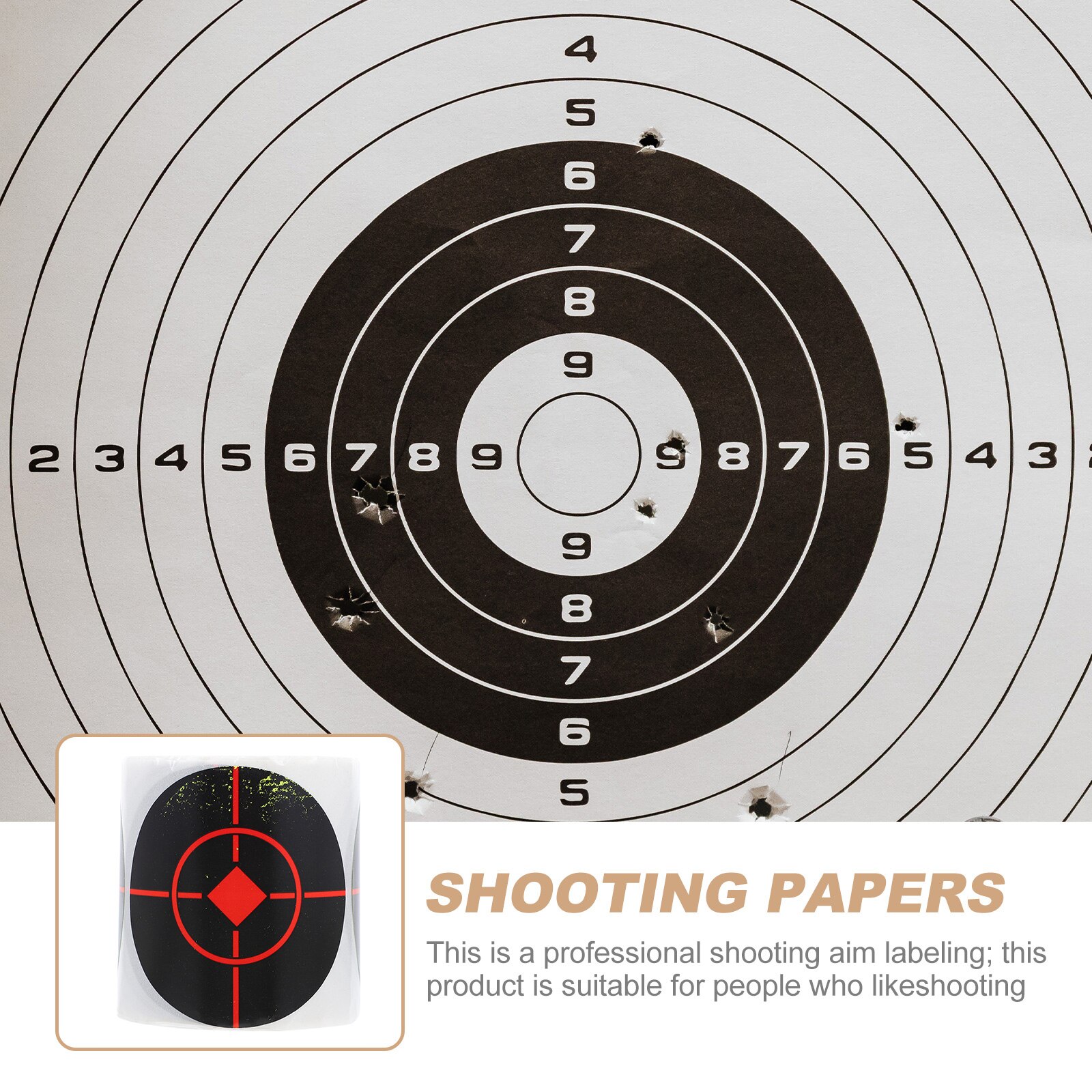 1 Roll of Splatter Shooting Targets Sticker Reactive Target Sticker for Shooting