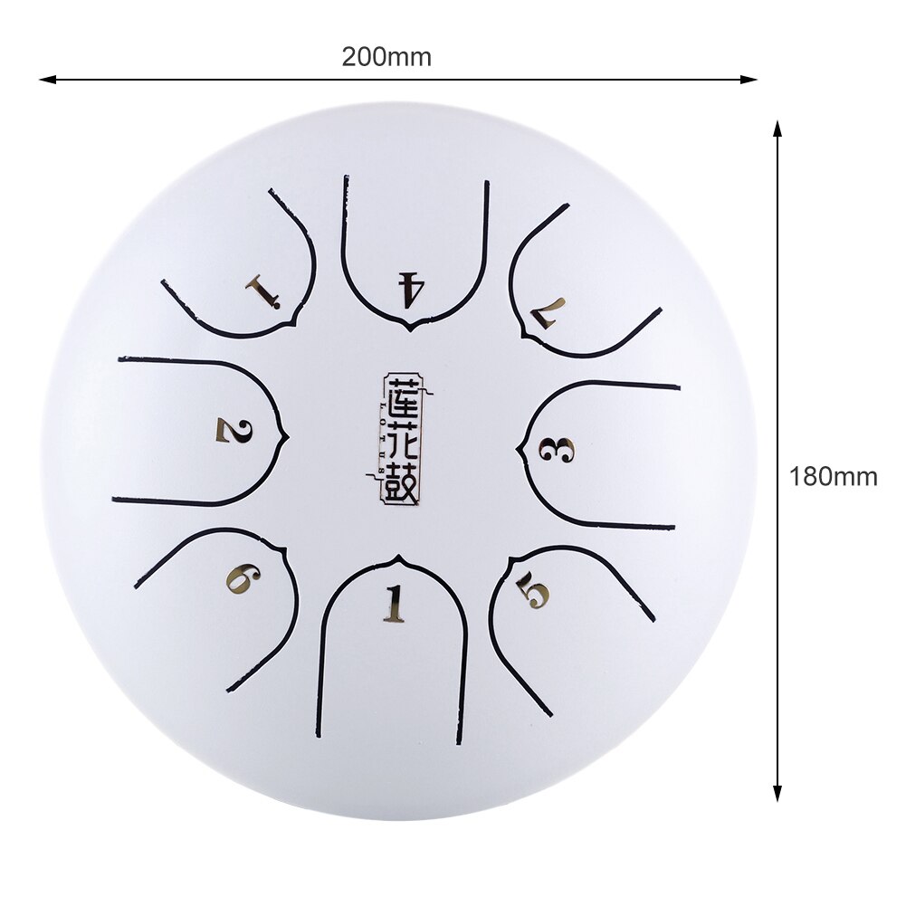 6 Inch Tong Drum 8 Tone Staal Mini Tong Drum Met Hamers Draagtas Percussie Instrument Voor Kinderen Delicate Ornament