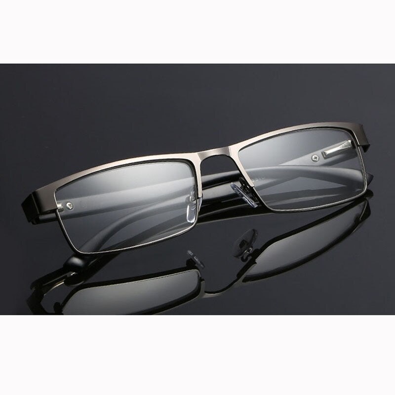 Mannen Titanium Legering Glazen Asferische 12-Layer Coated Lens Leesbril + 1.0 + 1.5 + 2.0 + 2.5 + 3.0 + 3.5 + 4.