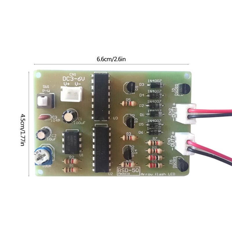DIY Kit Red Blue Dual-Color Flashing Light LED Flashing Display Module Analog