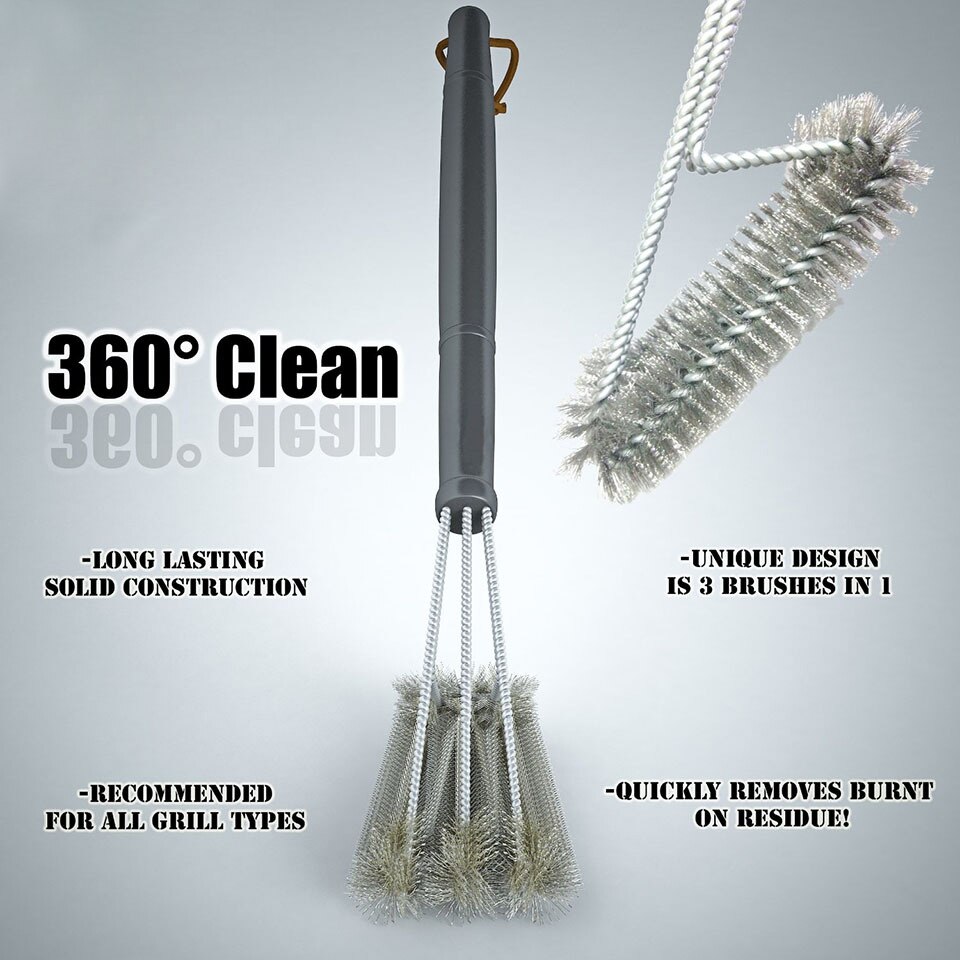 18 Inch Grill Borstel Bbq Gereedschap Grill Borstel 3 Rvs Borstels In 1 Cleanin Bbq Accessoires Beste Cleaner barbecue