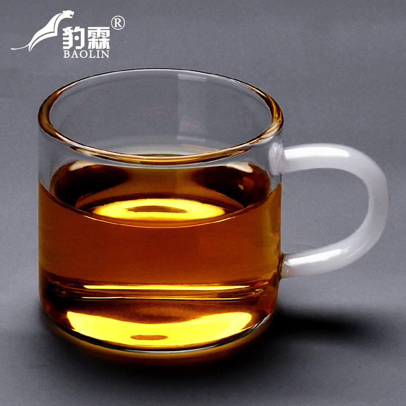 Cute Tea Cup Luxury Modern Transparent Portable Chinese Glass Tea Cup Handmade Kubek Do Herbaty Teaware 50: white handle