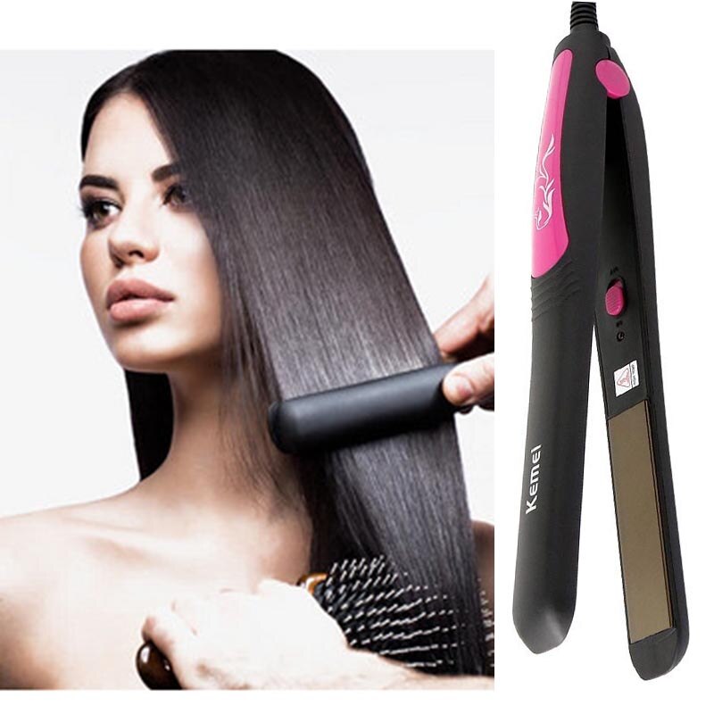220V Ceramic Panel Flat Iron Hair Straightening Curling Iron Styling Tools Hair Straightener Dry &Wet Hair Plate