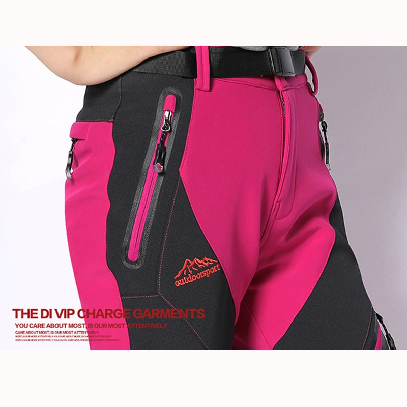 Pantalon surdimensionné pour femme, imperméable, respirant, pour l'hiver, pour randonnée, Ski, Camping, escalade, Softshell, M-4XL