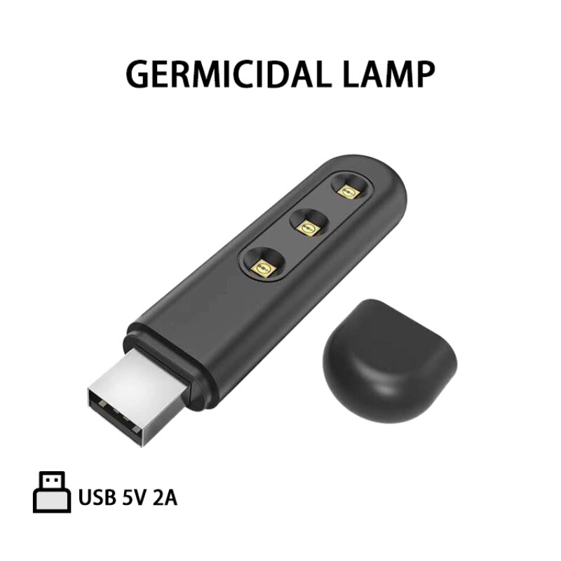 2 Kleuren Uv Lamp Draagbare Thuis Kleine Batterij Usb Power Kiemdodende Sterilisatie Lamp Voor Telefoon Masker Reizen Desinfectie