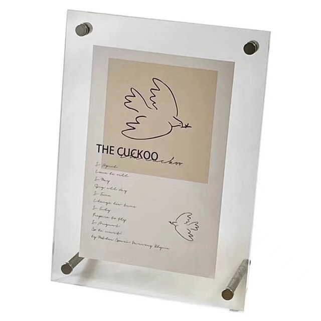Transparent Acrylic Photo Frame Desktop Photo Frame Display Card Display Frame Album Postcard Souvenir Display Stand: 7 inch