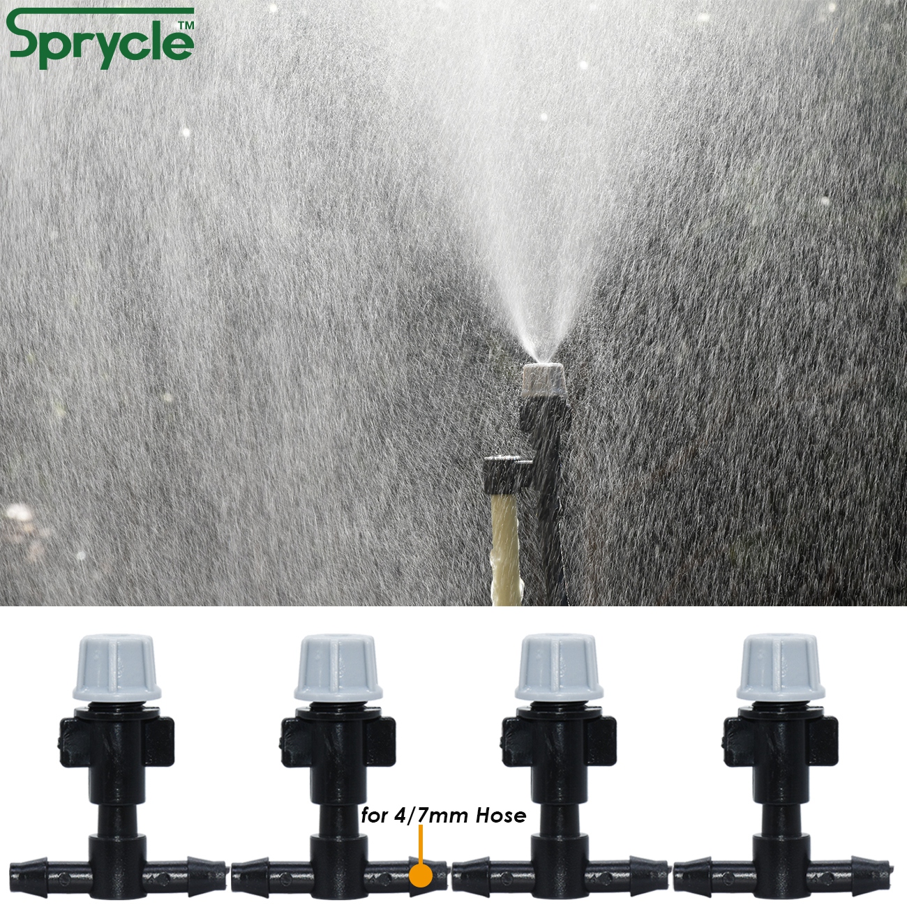 SPRYCLE 5-50m Gewächshaus Garten 1/4 "Schlauch Automatische Mikro Bewässerung Bausatz Tropf Bewässerung System Einstellbar Durcheinander Zerstäubung düse