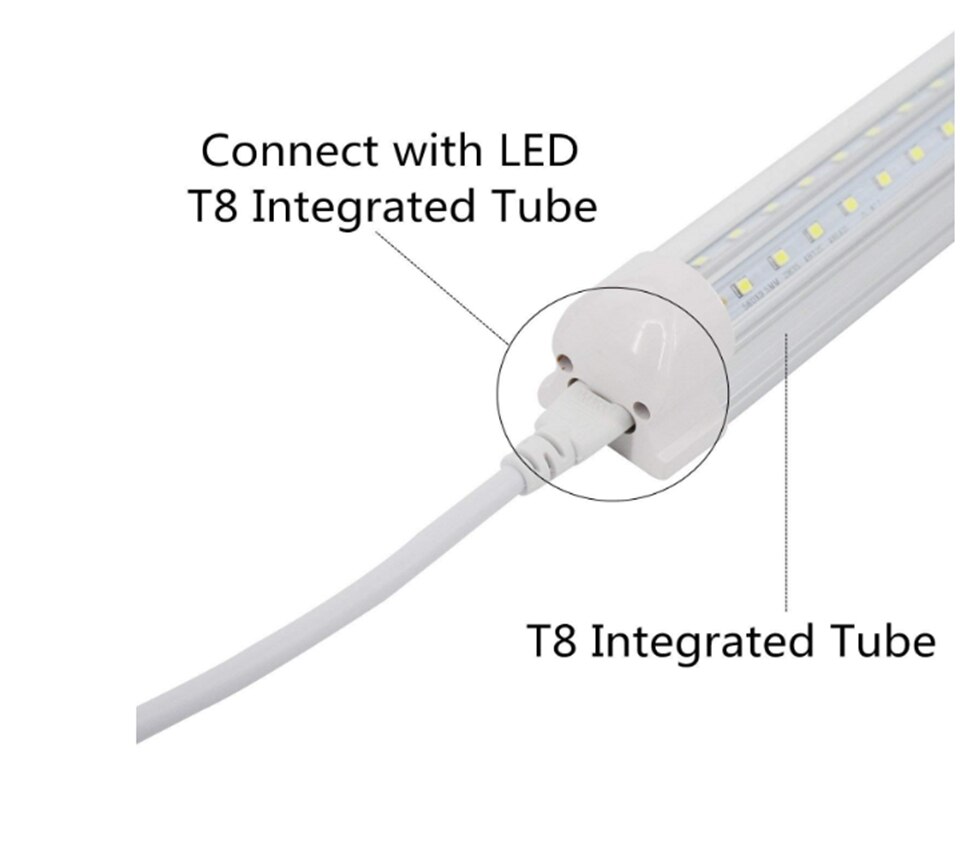 1FT-5FT T5 T8 Double End 3Pin LED Tube Connector Cable Wire, T5 T8 Extension Cord For Integrated LED Fluorescent Tube Light Bulb