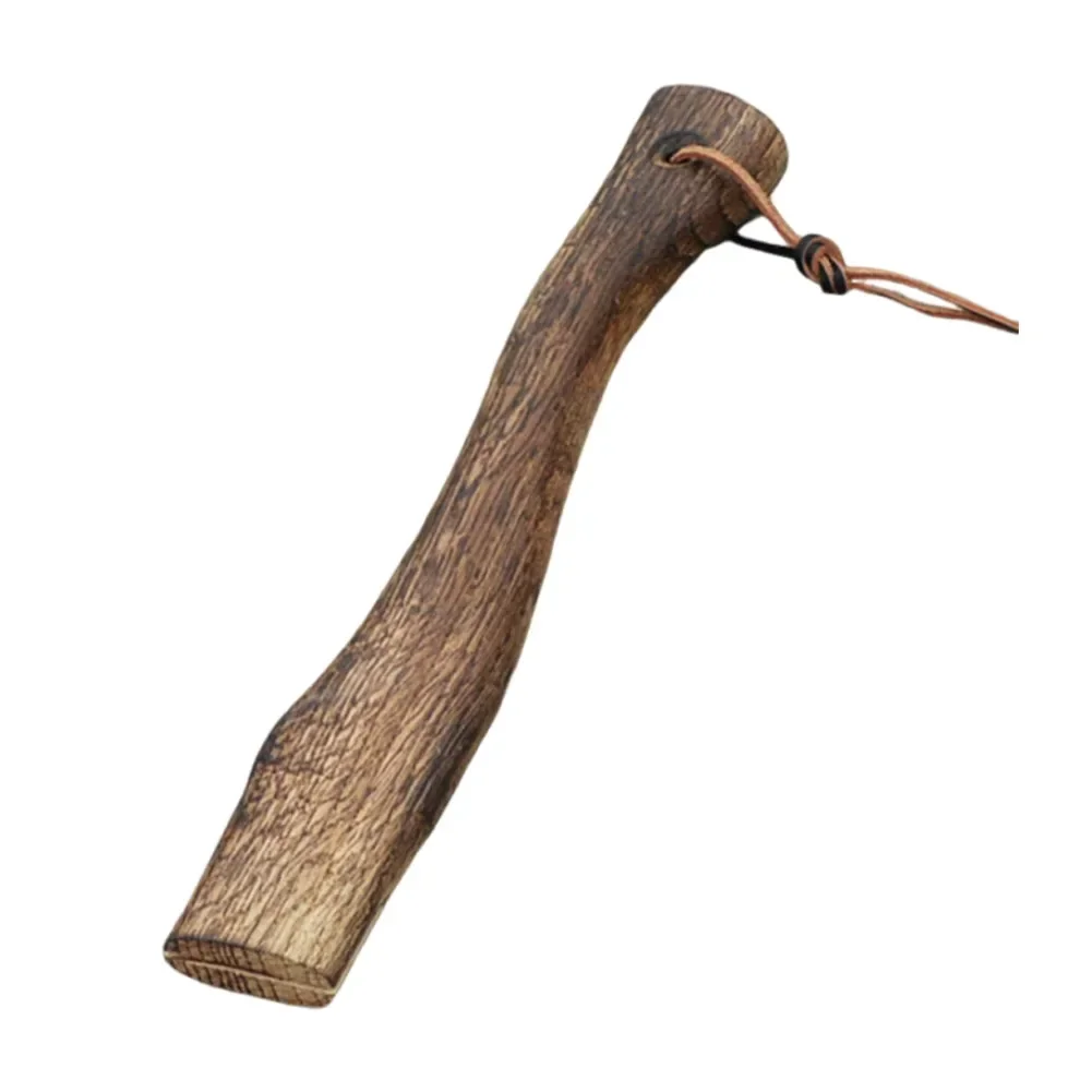 Wooden Axe Handle Replacement Sturdy Practical Handmade Axe Handle Short Curved Home Farm Garden Axe Part: black