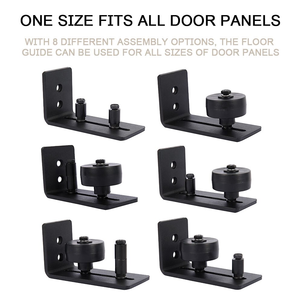 8 In 1 Adjustable Carbon Steel Floor Guide Slides for Sliding Barn Door Sliding Door Fittings Mechanism Track Furniture Fitting
