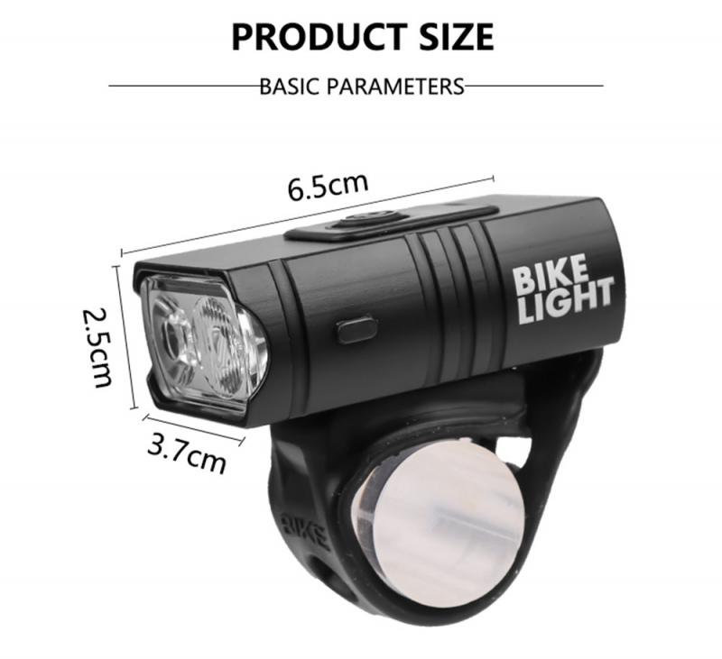 Fiets Licht 2T6/T6 Usb Oplaadbare 1000Mah Fiets Licht IPX5 Waterdichte Led Koplamp Met Achterlicht Fiets Accessoires