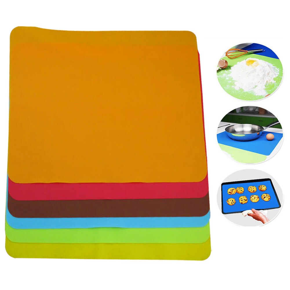 40x30cm Siliconen Matten Bakken Liner Beste Siliconen Oven Mat Warmte Isolatie Pad Bakvormen Kid Tafel Mat (Willekeurige Kleur)