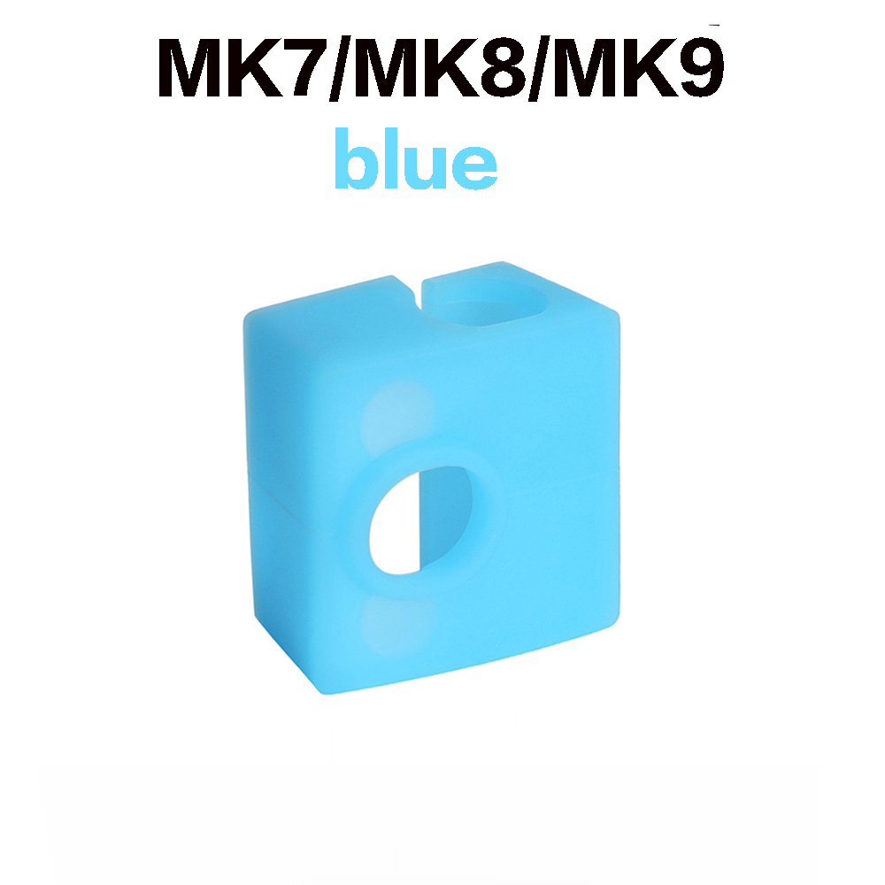 Para E3D V6/V5 MK7 MK8 MK9/Volnaco /BP6 calcetines de bloque de calor funda de silicona bloque calentador cubierta protectora Hotend para piezas de impresora 3D: Gris