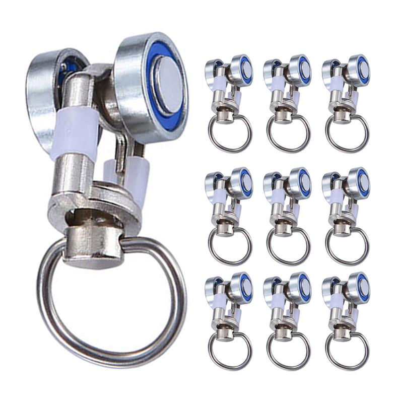 10 stks Gordijn Accessoires Metalen Lagerrol Alle Legering Lager Wiel Gordijn Spoor Roller Metalen Gordijn Katrollen Gordijn