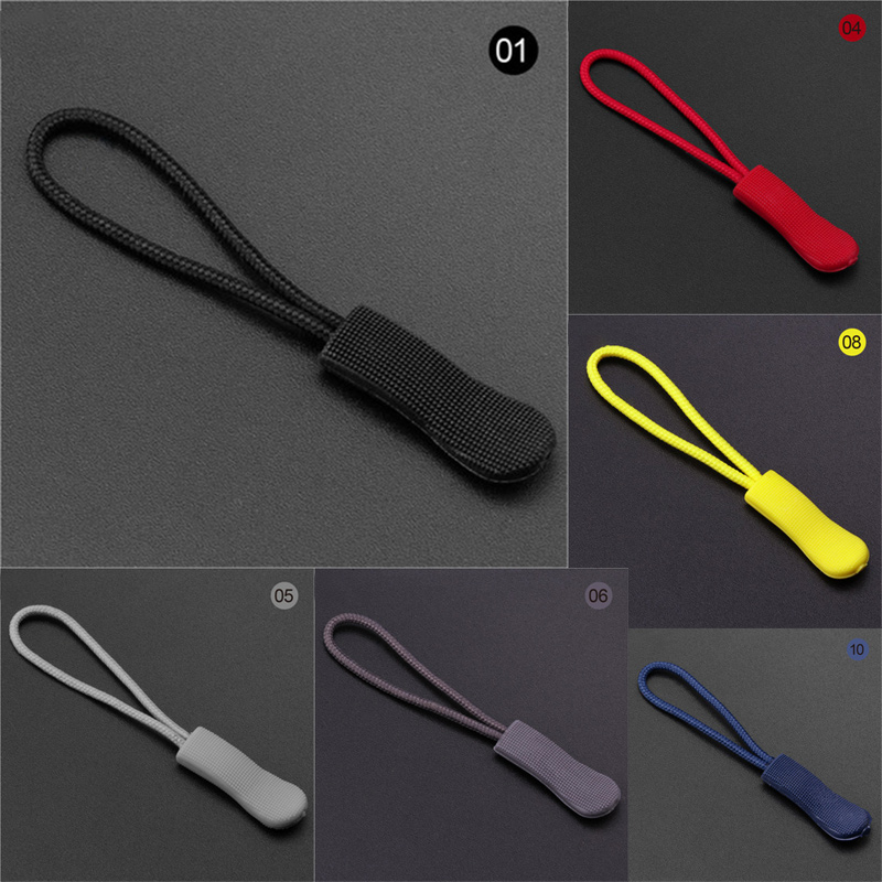 Tirette de fermeture à glissière, 10 pièces, cordon de fermeture à glissière, ajustement d&#39;extrémité, tête de fermeture à glissière de remplacement, Clip de fixation de boucle, valise vêtements, accessoires de couture à domicile