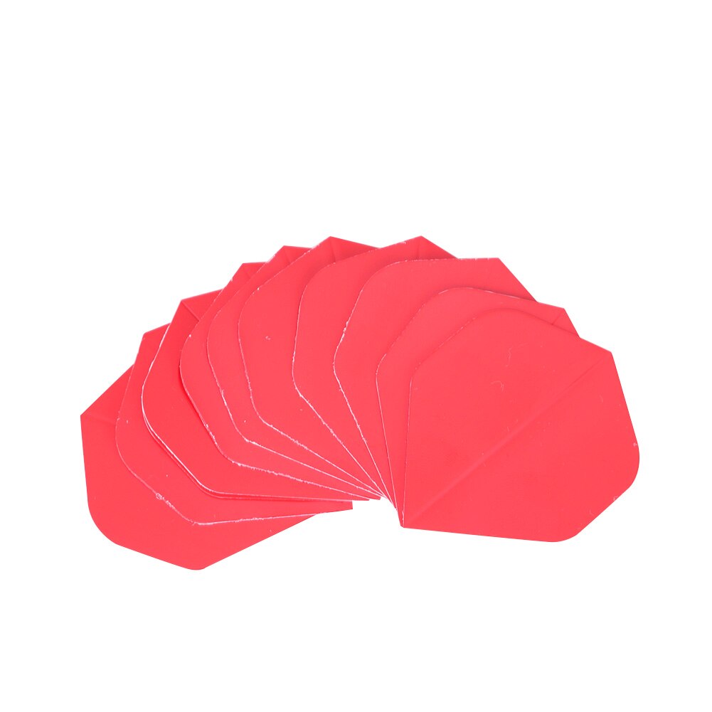 10pcs Darts Flights Hard PET Solid Outdoor Dart Flight Tail Wing Darts Training Game Accessories Entertainment Tools: Red