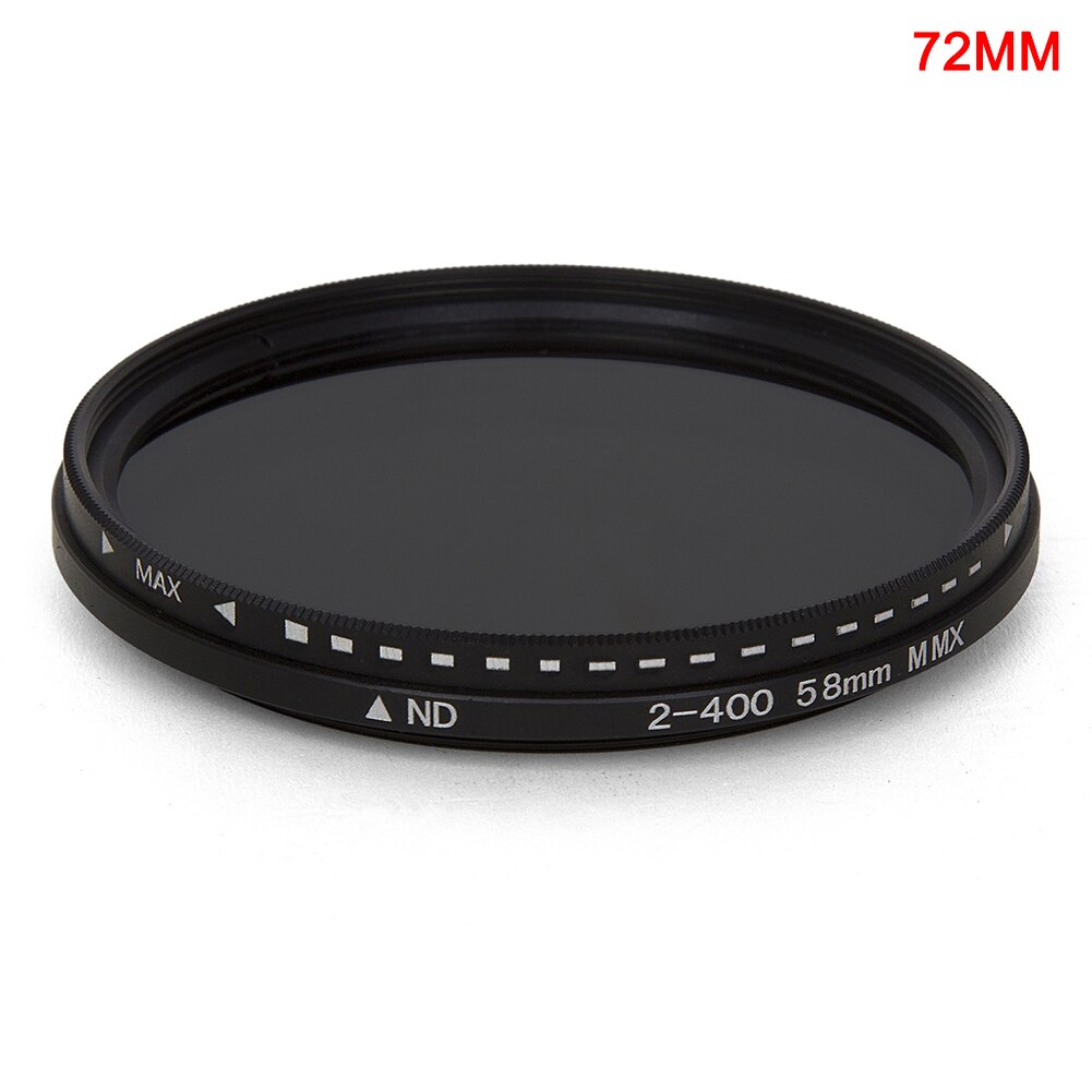 Fader Variable ND Filter Adjustable ND2 to ND400 Neutral Density for Camera Lens AS99: 72mm