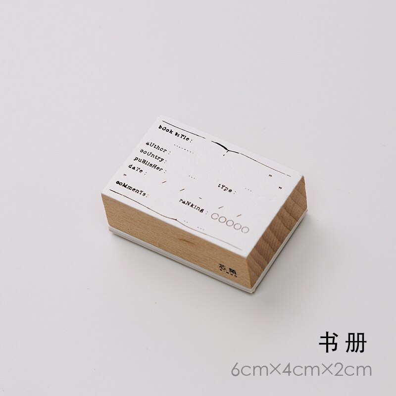 Sello de sellos de goma madera para planificador, decoración para la semana del mes del viaje Retro, papelería para scrapbooking, sello estándar para manualidades DIY: 7