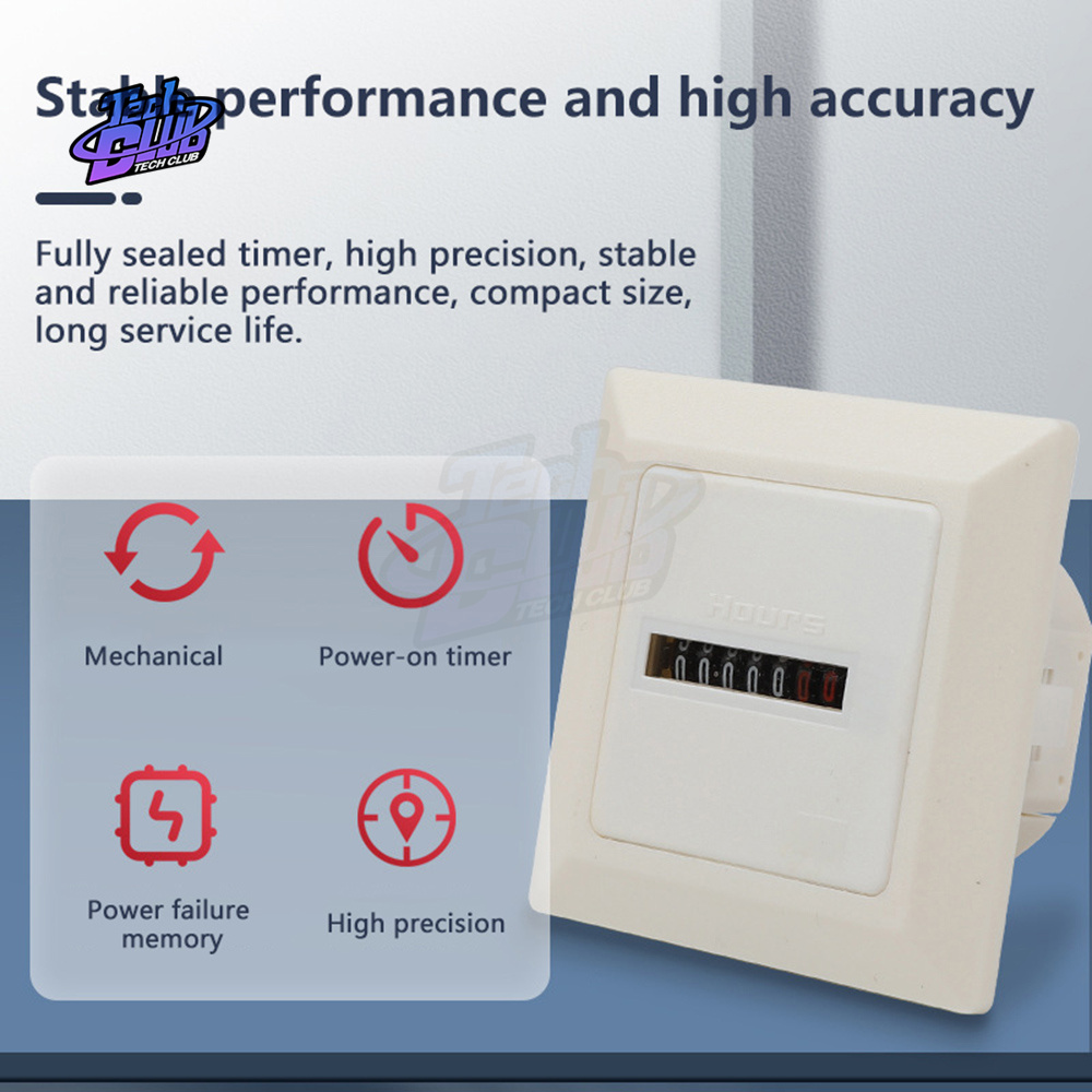 AC220-240V HM-1 0-99999,9 Stunden-Timer-Funktion Elektronischer hermetischer Zähler Digitales Messgerät 0,3 W 50 Hz für Elektriker-Werkzeug