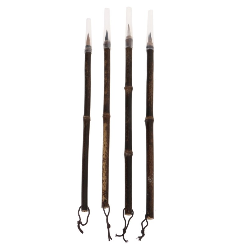 Chinese Painting Brush Natural Bamboo Pole Regular Script Calligraphy Brush