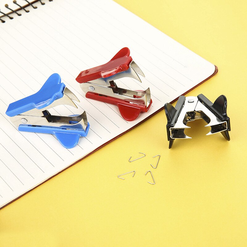 6 Pcs Mini Staple Remover Extra Wide Stainless Steel Jaws Office Supplies EM88