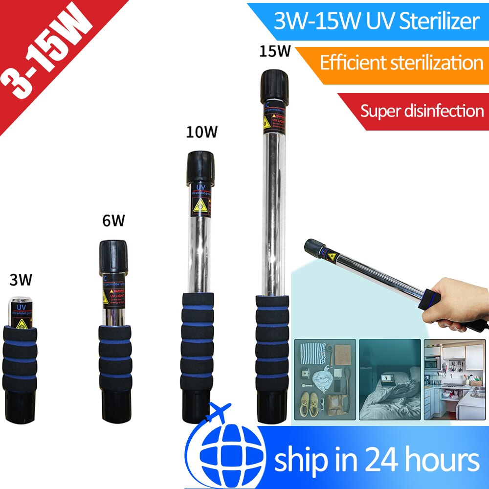 Portable Handheld UV Sterilization Sanitizer Light Stick Home Travel Waterproof Kill Bacteria Disinfection Lamp Wand Sanitizer