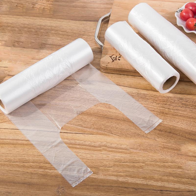 100PCS Transpare Roll Vers houden Plastic Zakken van Vacuüm Voedsel Saver Bag 3 Maten Voedsel Opslag Zakken met handvat Houden Verse ZXH