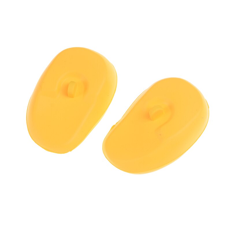 Cache-oreilles en Silicone pour Salon de coiffure, 2 pièces, protection Anti-coloration pour Salon de coiffure, couvre-oreilles pour Salon de coiffure, douche de plongée, bouchon d'oreille Anti-bruit pour sommeil: YELLOW