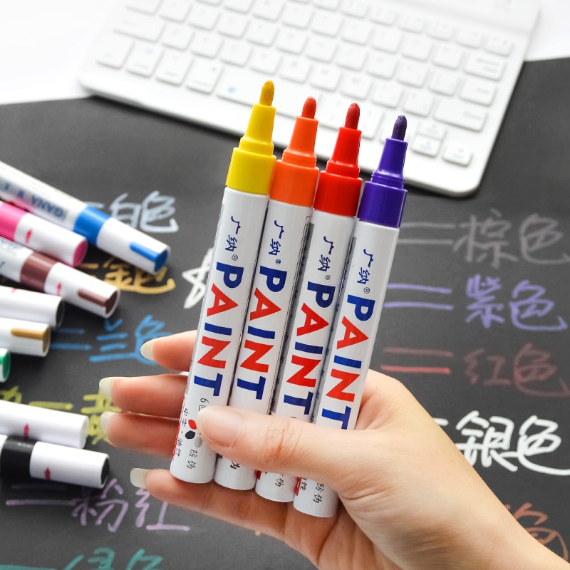1Pcs Metallic Marker 12 Kleuren Voor Kiezen Verf Marker Niet Giftig Permanente Marker Pen Diy Art Marker