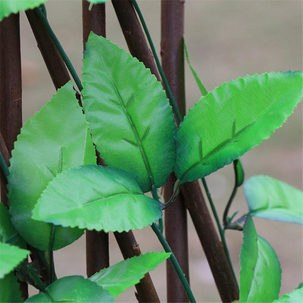 Artificial Garden Fence Wooden Artificial Leaf UV Protected Privacy Hek Screen Backyard Home Decor Expandable Faux Privacy Fence
