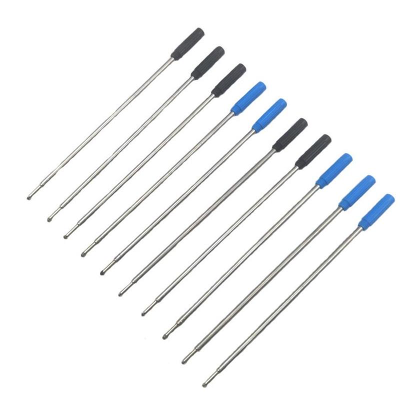 1Pc Balpen Metalen Pen Refill 1.0Mm Lengte 11.6Cm Korte Pen Vervanging Blauwe Vulling Vulling Staal Zwart b0Q9