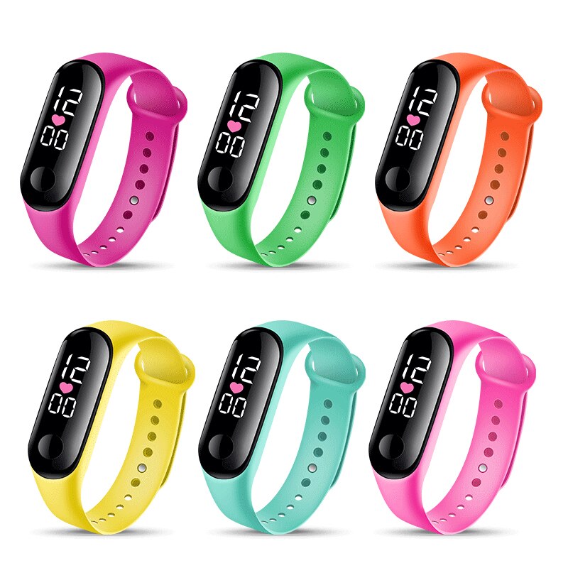 Armband Digitale Horloge Voor Kinderen Kids Led Sport Horloges Vrouwen Mannen Unisex Siliconen Elektronische Horloge Jongens Meisjes Klok