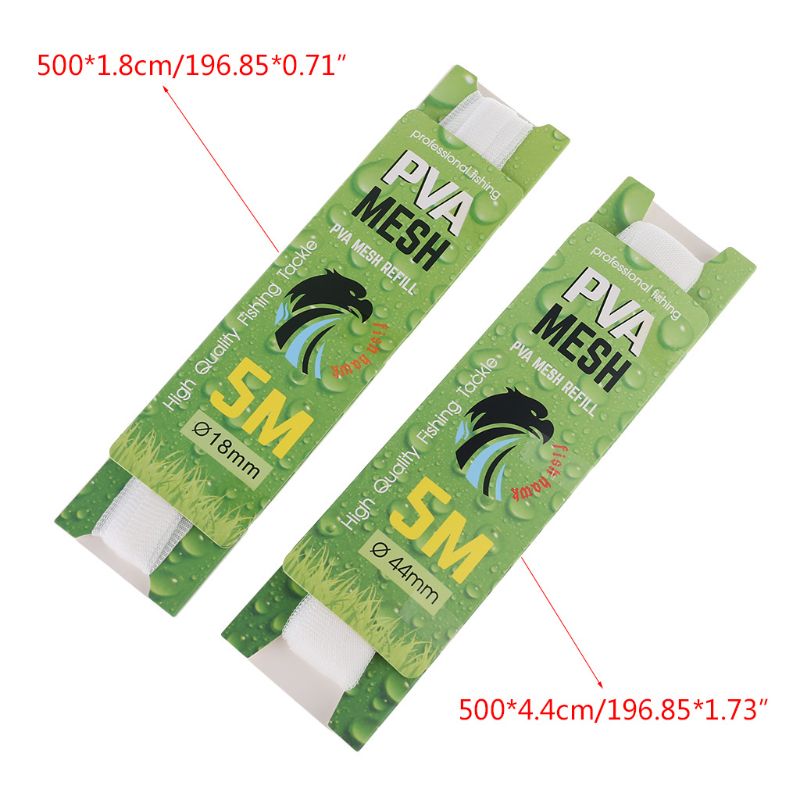 3 Filets De Pêche PVA Solubles - 5m - Pour Carpe - Sacs Appâts Qui Fondent Dans L'Eau