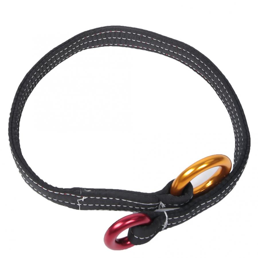 90cm Climbing Lanyard Safety Rope Cord Tree Rescue Rope Rock Rappelling Wire Double Hanging Rings Climbing Rope