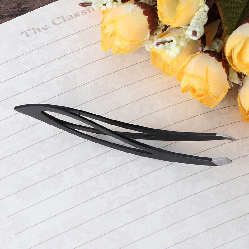 Pro Stainless Steel Ingrown Hair Eyebrow Eyelash Slanted Hair Removal Tweezers