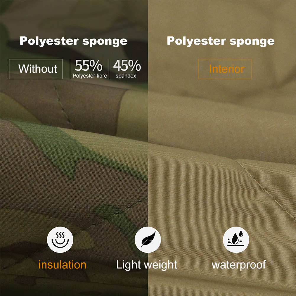 Campingtæppe med kompressionstaske letvægts varm dyne multifunktionel quiltet udendørstæppe junglejagtudstyr